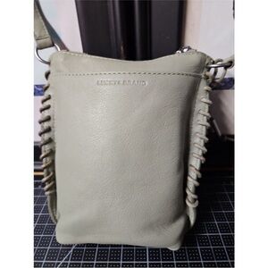 Lucky Brand Sage Green Leather Mini Crossbody Bag EUC